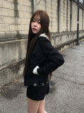 Ferro Studded Eyelet Belted Shorts