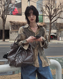 Nogsi grunge dyeing overfit shirt