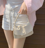 Minimal Daily Bean Button Tote Mini Bag
