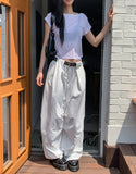 Nick Belted Parachute Nylon Pants