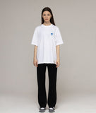 Blue Heart Cloud Smile Short Sleeve Tee