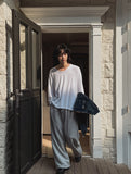 Lawson Silket Overfit U-Neck Long Sleeve