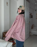 Roin loose fit spring check shirt