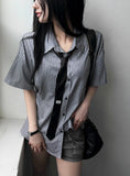 [ MADE / Tie Set ] Silk Stripe Classic Shirt Short Sleeve Version
