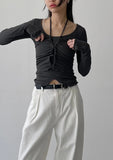 Ravy Shirring Halter Neck T-Shirt