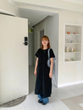 Hirot Short Sleeve Nylon Pocket Long One Piece