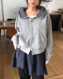 Dane Check Two-Way Hoodie Zip-Up