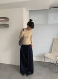 [BAONHAUS] Benir Round Ribbed Long Sleeve Tee