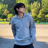 Unisex Cash Soft Knit Half Zip Up
