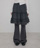 3-Layered Ruffle Skirt Pants