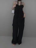 Riru Wrinkle Scarf Sleeveless One Piece