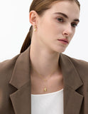 Champagne Moon Dew Drop Silver Darling Necklace