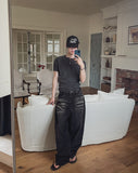 Blaze Catbrush Wide Denim Pants