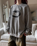 Oasis Crack Lettering Pigment Sweatshirt