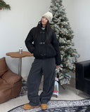 Kasan Crop Fleece Hooded Zip-Up