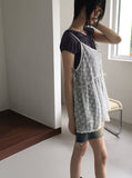 Newco ribbon strap see-through bustier sleeveless