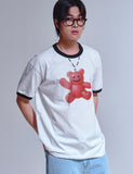 Jelly Bear Ringer Short Sleeve Tee