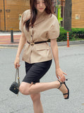 Kane Puff Collar Short Sleeve Jacket