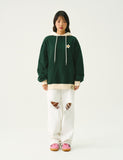 Cream Flower Dot Color Matching Hoodie