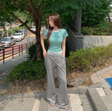Bootcut ver. Fold Mesh Fabric Banding Bootcut Pants