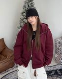 Eseo High-Neck Brushed Hood Zip Up
