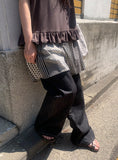 Katahi Pattern Banding Mini Skirt