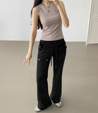 Inner round neck slim fit sleeveless