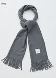 Basic check knit muffler