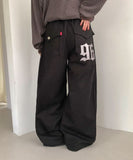 Kendyl Embroidered Cotton Banding Wide Pants