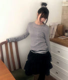 Roez mohair loose fit ribbed knit