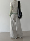 Modic Cut-out Wide Flow Cotton Pants