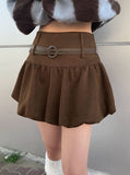 [Belt Set] Charlie Suede Pumpkin Belt Mini Skirt