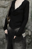 Slit Tencel Long Sleeve
