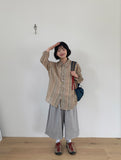 [unisex] Hiccup Rivet Banding Bermuda Pants