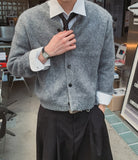 Heyri Wool Cropped Knit Cardigan