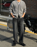 Hidden Button Round Cardigan