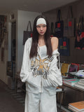 Cross Vintage Printing Two-Way Hood Zip-Up