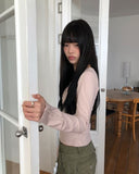 [Fake Layered/Peach Fuzz] Burnin Layered Button T-Shirt