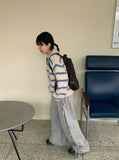 Gels ribbon banding wide pants