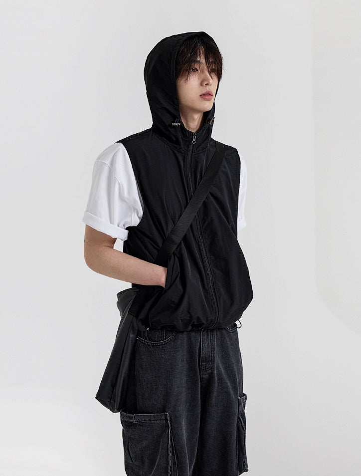 [COSYHARU公式]crop nylon hooded vest 送料・関税込み COSYHARU (コシハル) - クロップドナイロンフードベスト