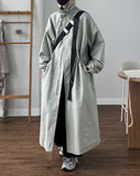 Maxi High Neck String Coat