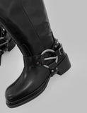 1128 Buckle Middle Boots (5 cm)