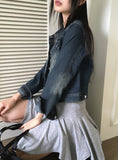 [MADE] Norber Vintage Washing Pocket Cropped Denim Jacket