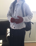 Naming Wool Bocashi Knit Touch Hole Finger Gloves