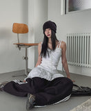 Glare pleated bustier one-piece