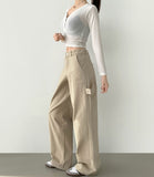 Carpenter Side Pocket Hip Y2K Wide Cotton Pants