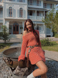Mandarin Unbalanced Long Knit