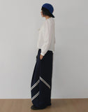 OPEN FRONT FRILL BLOUSE