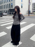Drew Halter Layered Lettering Off-Shoulder T-Shirt