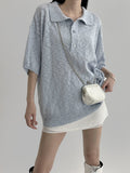 Outer Loose-Fit Knit Collar Tee